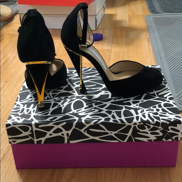 Diane von Furstenberg suede heels Lucette sz6M - Picture 1 of 9